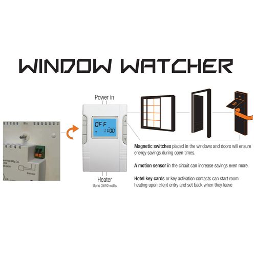 Main product image of WR Window Watcher Thermostat Kit, 240V 16 Amp w/ Window Contact & 50' 18/2 Wire