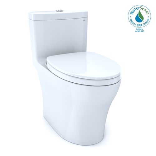 Main product image of MS646124CEMFGN#01 Aquia IV 1-Piece Elongated Dual Flush 1.28 & 0.9 GPF Universal Height, Washlet + Ready Toilet w/ CEFIONTECT (Cotton White)
