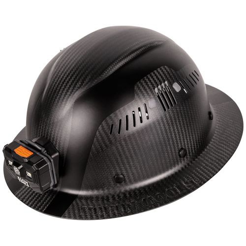 Main product image of Klein Carbon Fiber Full Brim Hard Hat with Headlamp, Titan