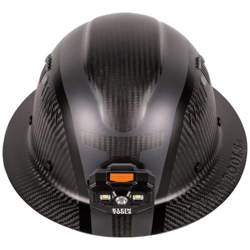Main product image of Klein Carbon Fiber Full Brim Hard Hat with Headlamp, Spartan