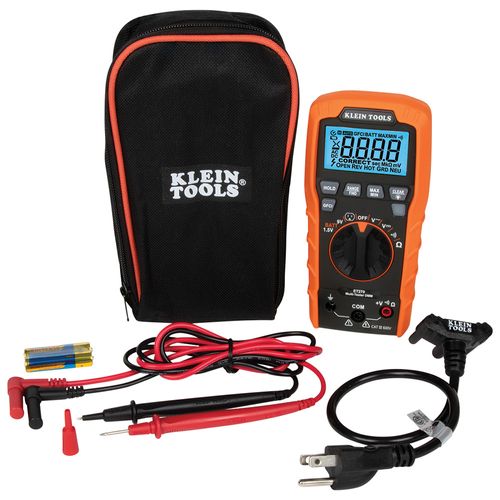 Main product image of Auto-Ranging Digital Multi-Tester with Standard/GFCI Receptacle Tester