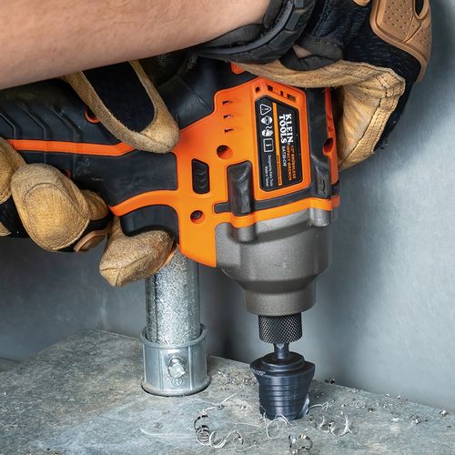 Main product image of Step Drill Bit, Quick Release, Double Spiral Flute, 7/8 to 1-1/8"