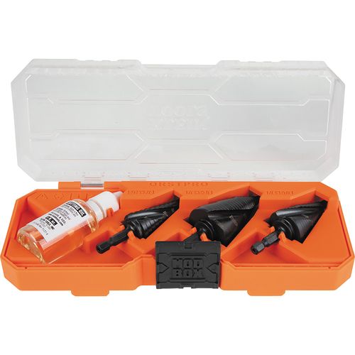 Main product image of Premium Electrician's Quick Release Step Bit Set, 3 Piece