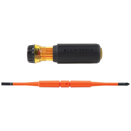 Main product image of Flip-Blade Insulated Screwdriver, 2-in1, Ph Bit #1, Sl Bit 3/16", 32286