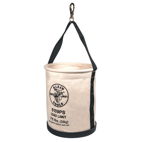 Main product image of Canvas Bucket, Wide Straight-Wall with Pocket, Swivel Snap, 12", 5109PS