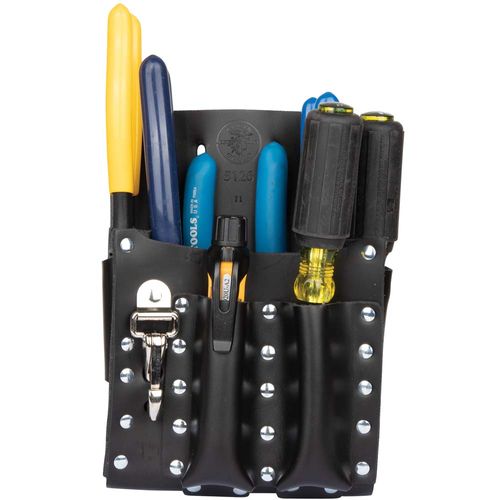 Main product image of Leather Tool Pouch with Knife Snap, 5-Pocket, 5126