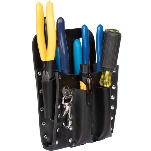 Main product image of Leather Tool Pouch with Knife Snap, 5-Pocket, 5126