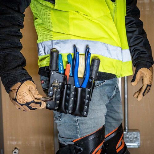 Main product image of Leather Tool Pouch with Knife Snap, 5-Pocket, 5126