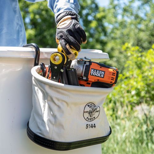 Main product image of Canvas Bucket, 15-Pocket Aerial Oval Bucket with Hooks, 5144
