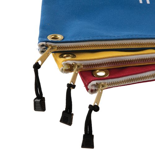 Main product image of Zipper Bags, Large Canvas Tool Pouches, Assorted Colors, 3-Pack, 5539LCPAK