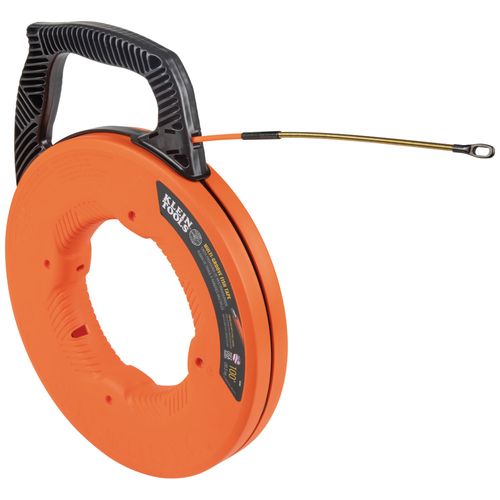 Main product image of Multi-Groove Fiberglass Fish Tape with Spiral Steel Leader, 100', 56380