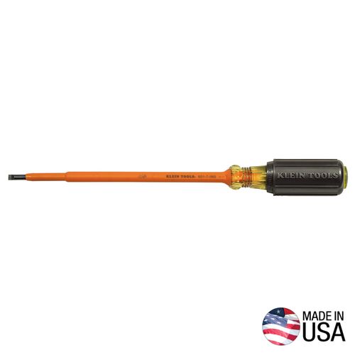 Main product image of Insulated Screwdriver, 3/16" Cabinet, 7" Round Shank, 601-7-INS