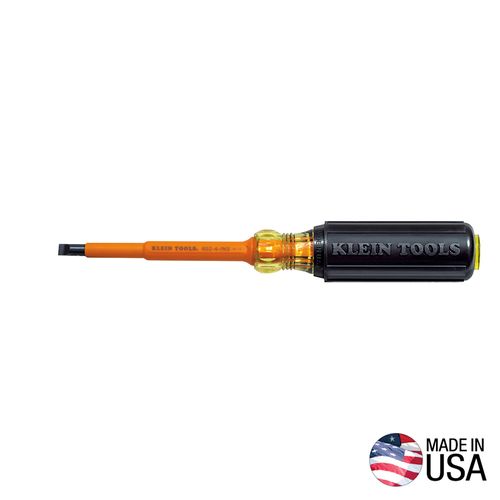 Main product image of Insulated Screwdriver, 1/4" Cabinet, 4" Round Shank, 602-4-INS