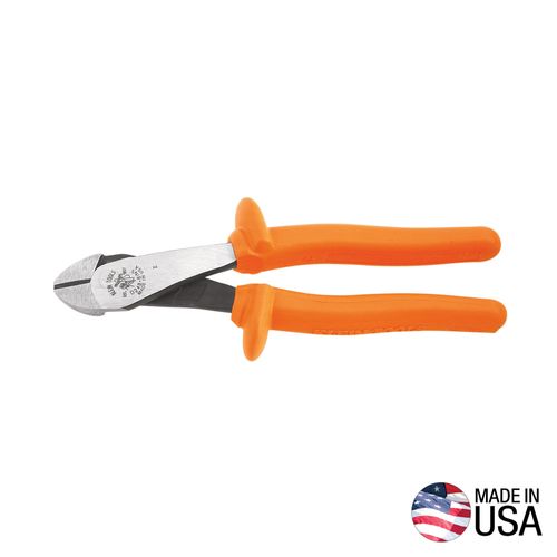 Main product image of Diagonal Cutting Pliers, Insulated, High-Leverage, Angled Head, 8", D248-8-INS