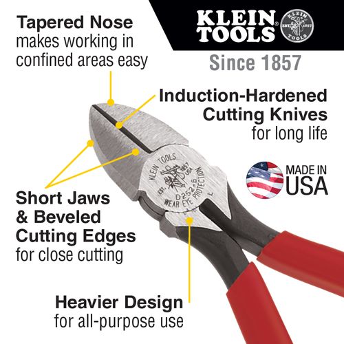 Main product image of Diagonal Cutting Pliers, Heavy-Duty, All-Purpose, 6", D252-6