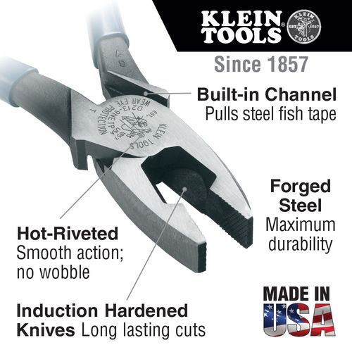 Main product image of Lineman's Pliers, Fish Tape Pulling, 9", J2000-9NETP
