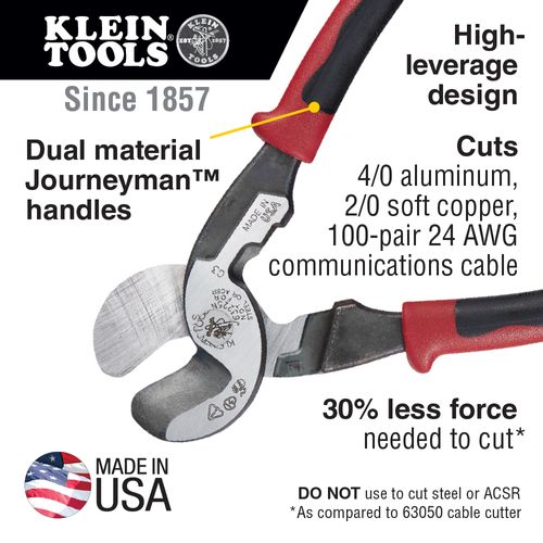Main product image of Journeyman High Leverage Cable Cutter with Stripping, J63225N