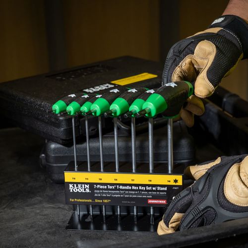 Main product image of Hex Key Set, TORX T-Handle, 6" with Stand, 7-Piece, JTH67T