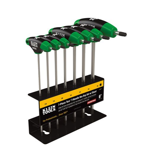 Main product image of Hex Key Set, TORX T-Handle, 6" with Stand, 7-Piece, JTH67T
