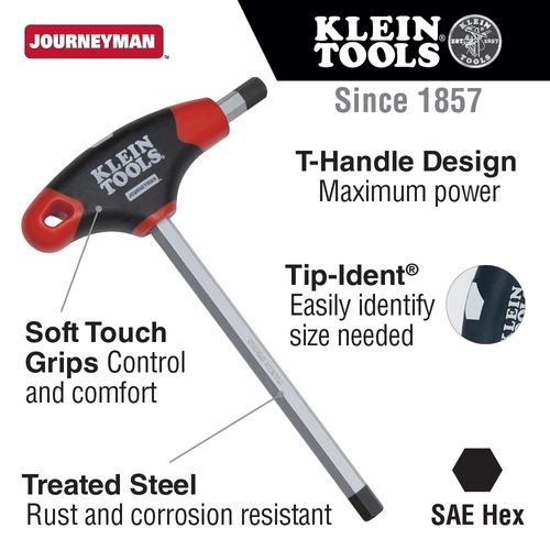 Main product image of 1/2" Hex Key, Journeyman T-Handle, 9", JTH9E17