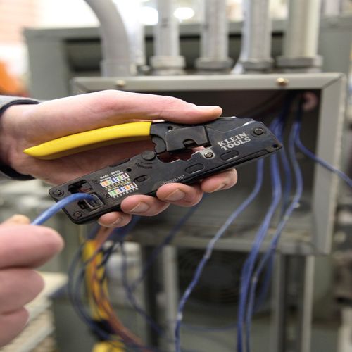 Main product image of Ratcheting Data Cable Crimper / Stripper / Cutter, Compact, VDV226-107