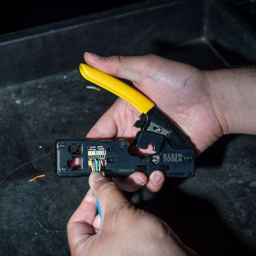 Main product image of Ratcheting Data Cable Crimper / Stripper / Cutter, Compact, VDV226-107