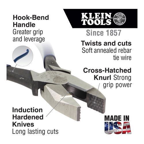 Main product image of 9-1/4" OAL High-Leverage Ironworker's Pliers