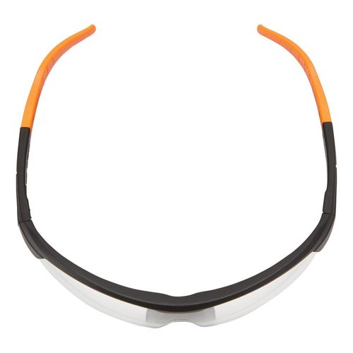 Main product image of Safety Glasses, Clear Anti-Fog Lens, Half-Frame, Black/Orange