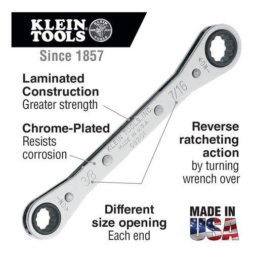 Main product image of 3/8" x 7/16" Offset Box End Wrench, 12-Point, Double End