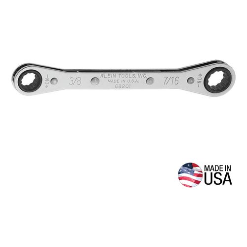 Main product image of 3/8" x 7/16" Offset Box End Wrench, 12-Point, Double End
