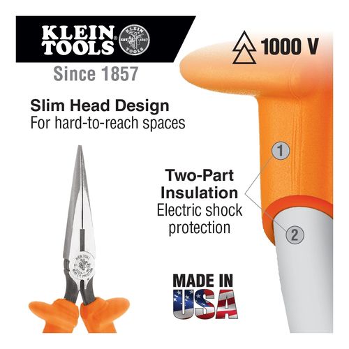 Main product image of 8" Insulated Long Nose Pliers