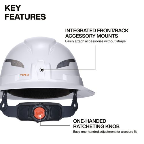 Main product image of Full Brim Non-Vented Hard Hat, Type 2 Class E (White)