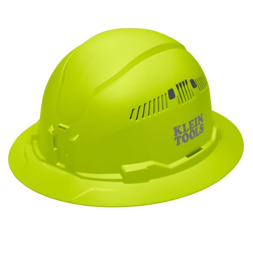 Main product image of Full Brim Vented Hard Hat, Type 1 Class C (High Visibility Lime)