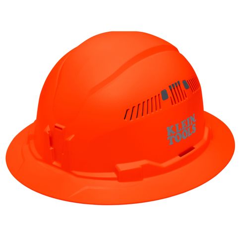 Main product image of Full Brim Vented Hard Hat, Type 1 Class C (High Visibility Orange)