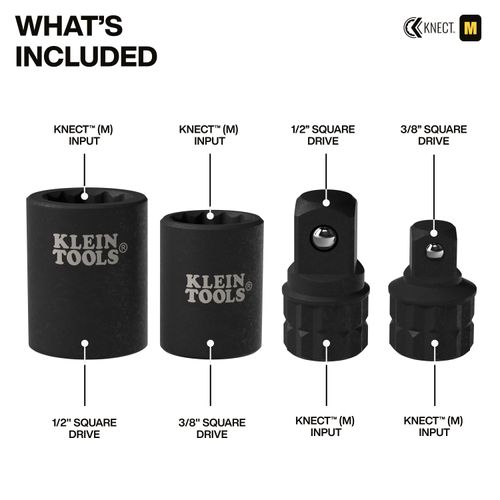 Main product image of KNECT (M) Impact Socket Wrench Adapter Set (3/8" & 1/2")