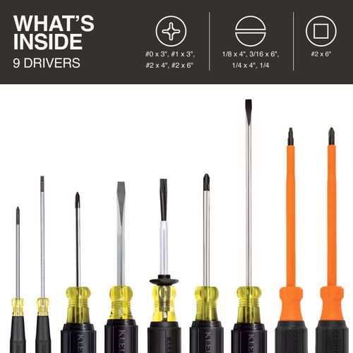 Main product image of 9 Piece Electrician Screwdriver Set