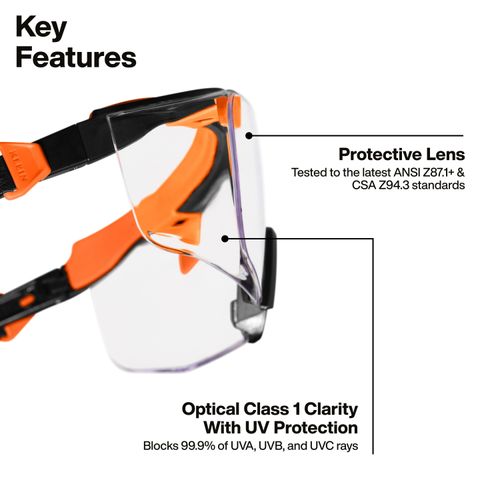 Main product image of OTG Safety Glasses, Clear Lens, 03006