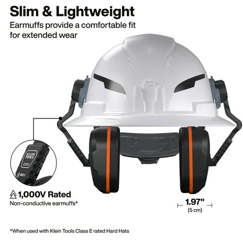 Main product image of Slim Non-Conductive Hard Hat Earmuffs, 22029