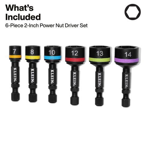Main product image of 2" Metric Magnetic Nut Setters, 6 Piece, 32926SM