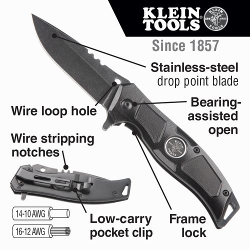 Main product image of Electrician's Bearing-Assisted Open Pocket Knife, 44228R