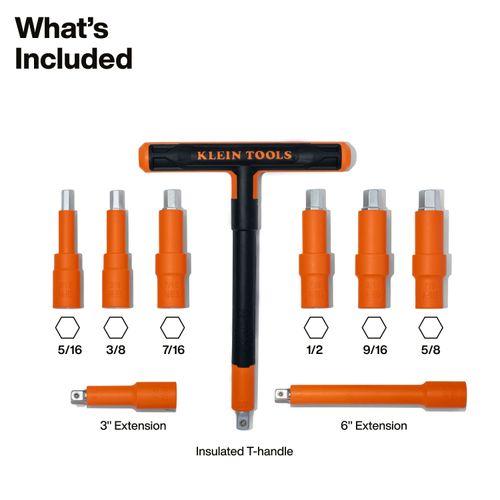 Main product image of Insulated T-Handle and Bits, 9 Piece, 47120INS