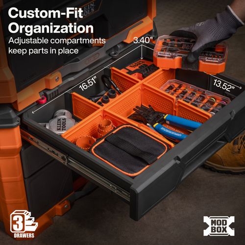 Main product image of MODbox 3-Drawer Rolling Tool Box, 54890MB