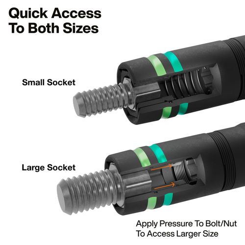 Main product image of Quad-4 Socket, Metric, 6-1/2", 2 Piece, 6512MQS
