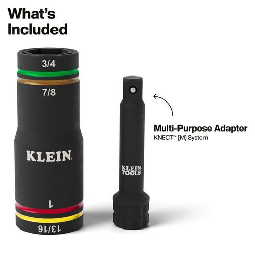 Main product image of KNECT Quad-4 Socket, SAE Socket Set, 2 Piece, 6513QS