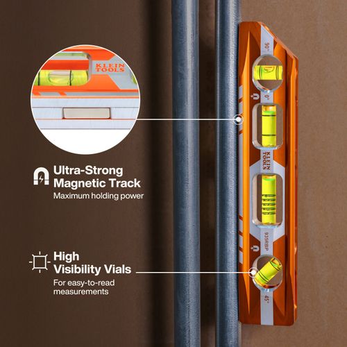 Main product image of 8" Pitch Vial Torpedo Level, 4 Vial, 935RBP
