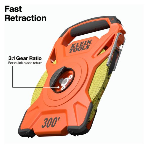 Main product image of 300 ft. Open Reel Tape Measure w/ Single Hook & Carabiner, 94300RT