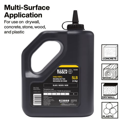 Main product image of 5 lb. Chalk Refill (Black), CHLK5BK
