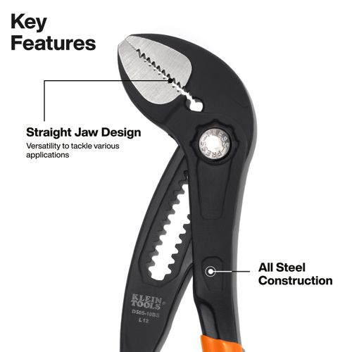 Main product image of 10" Straight Jaw Quick-Adjust Pump Pliers, D50510BS