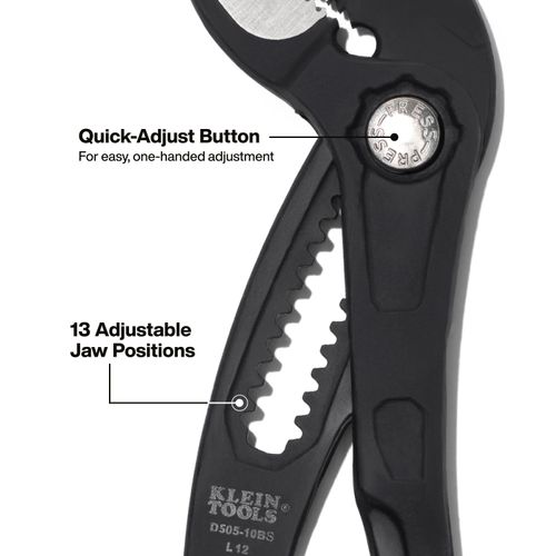 Main product image of 10" Straight Jaw Quick-Adjust Pump Pliers, D50510BS