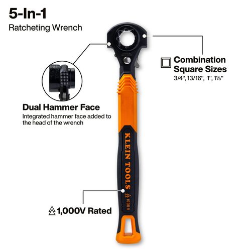Main product image of 5" -1 Insulated Lineman Wrench, KT171HFINS